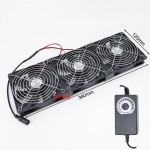 12V DC 120mm 3000RPM Ventilaator 12025 Jahutus AC toitekontroller 12cm 220V Btc Masina &Scaron;assii T&ouml;&ouml;jaama Kapp Radiaator Server 3 fans set EU Plug