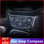 For Jeep Compass 2017 2018  ABS Chrome Car air conditioner Switch panel frame cover trim Car Accessories ABS Chrome