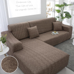Tekstuuriga diivanikatted sektsioonsofa jaoks Pestavad venivad diivanikatted L-kujulised diivanikatted libisemisvastased m&ouml;&ouml;blikatted 1 tk Medium(145-185cm)1pc gray