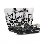 Crocs Baya Cake Meow Eriline Kingikott EVA Moodne Graffiti Mitmek&uuml;lgne Augudega Kingad Unisex Must 36-37 must