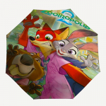 1 tk Zootropolis Automaatne Avamine/Sulgemine, 8-ribiline Vastupidav Raam Kompaktne Reisi-vihmavari Meestele ja Naistele S1222043