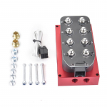 VU4 Auto 1/4 4-corner solenoid valve unit,Air ride suspension Manifold Solenoid valve (0-300psi) punane