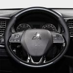 Hand-stitched carbon fibre Leather Car steering wheel For Mitsubishi Outlander 2016 - ASX18 Eclipse Cross 2018 style 1