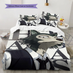 Beastars Muster Voodipesu Tekikott Komplekt Tekikoti Kate Padjap&uuml;&uuml;r Kodu Kaunistus S&uuml;nnip&auml;evakingitus (1 * tekikott + 2 * padjap&uuml;&uuml;ri, ilma s&uuml;damikuta) 135x200cm