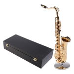 Mini-saksofoni muusikainstrumendi mudel Miniatuurne vaskpinne Dekoratiivne laualamp muusikainstrumendiga 30cm Alto Saxophone beige