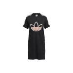 Adidas Originals triibuline vabaaja spordikleit &uuml;mmarguse kaelusega l&uuml;hikeste varrukatega naistele must H43973 34