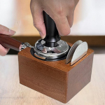 Anti Slip Espresso Knock Box made of Wood for Kitchen and Shop Use Sapele