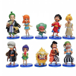 10 tk/komplekt One Piece Anime Kuju Luffy Sanji Nami Zoro Chopper Frank Robin PVC Tegevuskuju Mudel Laste Nukud Kingitus M&auml;nguasjad