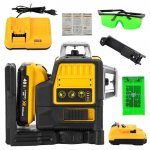 Niveau Laser 3D - OEM - Jaune - 12 Lignes - Mesure Verticale et Horizontale - Laser Vert kollane