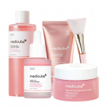 Medicube PDRN Pink 4-astmeline komplekt (Kollageeni &Ouml;ine K&uuml;lmmask 75ml + Cica Rahustav Tooner 250ml + Roosa Ampull 30ml + [UUS] Kollageeni Kapslikreem 55g)