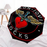 1 tk Bon Jovi S&uuml;dame ja pistoda logo Sobib k&otilde;ikideks aastaaegadeks VihmavariFP178 red