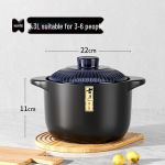 WUHE 3,3L Jaapani glasuuriga savipott