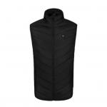 Unisex soojendusega vest USB-k&uuml;ttega 3 temperatuurirežiimi 8 k&uuml;ttepiirkonda Vestjakk Seisukrae Tuulekindel Elektriline termojakk S must