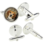 Beagle - cufflinks in a box, handmade jewelry, product of the Art-Dog brand h&otilde;be