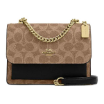 Coach Klare 18 Logoga Pandlaga Kinnitusega &Otilde;la-Crossbody Kott Naiste kotid Pruun Must CW206-IMQRX Basic Set (Bag+Dust Bag)