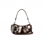 Coach Ashton 26 Logoga Ripats H&otilde;bedane Riistvara Tr&uuml;kitud Vasikanahk Ja Sile Nahk Crossbody &Otilde;lakott Keskmine Naiste &otilde;lakott CCC83-SVYFH Basic Set (Bag+Dust Bag)