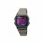 CASIO Custom Collection Kvartsmehhanismiga Roostevabast Terasest Rihmaga K&auml;ekell Meeste Kellad Lilla Kella sihverplaat A159WA-N1D(Vaata 3--) Single Watch