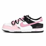 Nike Dunk Abrasion Resistant Lightweight Wear resistant And Lightweight Low top Skateboard Shoes Women's Black Pink DD1503-101(Team1481-Pink Noir) 36.5