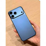 iPhone 12 jaoks Sarnane 17 Pro korpusega K&otilde;rge kvaliteediga tagakaas koos keskmise raami &scaron;assii akuga iPhone 12 muutmiseks 17 Proks sinine