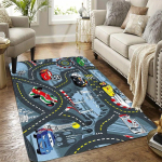M&auml;nguvaip poistele ja t&uuml;drukutele Maantee Linna Liiklus-teemalised Vaibad Lastele M&auml;nguautod Laste Vaibad M&auml;ngutuppa Libisemiskindel Laste M&auml;nguvaip 80X120CM gray