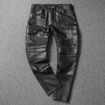 Hiina Suurus Vintage Must Ehtne Veisenahast Nahkp&uuml;ksid Meestele Mootorrattur Biker Nahkp&uuml;ksid S&uuml;gis Talv Meeste Nahkp&uuml;ksid M must