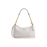 Coach Teri 25 Br&auml;ndi Mikrologo Eemaldatav &Otilde;larihm Kunstnahast Crossbody Kott Keskmine Naiste kotid Kriidivalge CV933-IMXU5 Gift Box Sets (Basic Set+Black Box) white