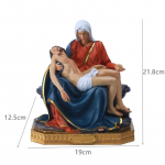 1 tk 8-tolline ema Madonna koos Jeesus Kristusega p&auml;rast ristil&ouml;&ouml;mist vaigust kuju kujukesed ornament kiriku kingitus kodukaunistamine 21.8X19X12.5CM