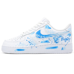 Nike Air Force 1 L&otilde;bus Graffiti Polsterdus Kerged Madalad Lauatennise Kingad Unisex Valge Sinine CW2288-111(Team241-) 42.5 white