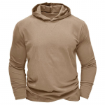 Spordis&auml;rgid Meeste S&auml;rgid Pika varrukaga T-s&auml;rk Outdoor kapuutsiga Topid Vabaaja kampsunid S khaki