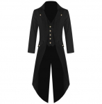 Meeste must vintage jope Lahe cosplay kost&uuml;&uuml;m R&uuml;&uuml; Halloweeni kost&uuml;&uuml;m Cosplay S