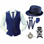 Suur Meeste Retro 1920ndate Vest - Keskaegne Gatsby &Uuml;likonna Ballikost&uuml;&uuml;m 3XL