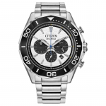 CITIZEN Eco-Drive Seeria 100 Meetrit Veekindel P&auml;ikeseenergia Kvarts Terassihoidik 43mm Meeste K&auml;ekell Valge Tihvild CA4730-59A sinine