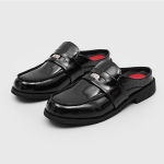Meeste seljata Mulesid Vanaraha stiilis Slip-on Penny Loaferid Peokleit Vabaaeg Br&auml;nd Meeste Jalatsid Puhtmust Suurused 45+ 39 must