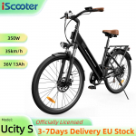 iScooter Ucity S 35KM/H Elektrijalgratas 350W Mootor 36V13Ah Aku Elektrijalgratas 26 *1.95 Rehvid Maastikuline Linna E-jalgratas Ucity S Black 35KM/H must