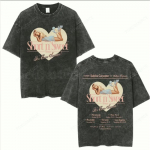 Kuulus laulja Vintage Sabrina Carpenter T-s&auml;rk Sabrina Espresso S&auml;rk Tuuri T-s&auml;rk T&auml;issuuruses Graafiline L&uuml;hikeste Varrukatega T-s&auml;rk S