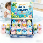 Ocean Toy Vannipommi komplekt 60g*12, Laste vannipommid &uuml;llatustega m&auml;nguasjadega, Lahustuvad vannim&auml;nguasjad, Vanniaja l&otilde;bu lastele, Kingitus lastele