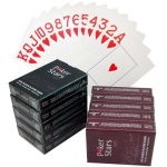 Kaardid Poker Starsile, M&auml;ngukaardid, 100% PVC Plastikust Professionaalne Pokkerikaartide Komplekt, Must/Punane, 54 Kaarti, Rahvusvaheline Standardm&otilde;&otilde;t v&auml;hem