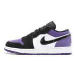Air Jordan 1 Low 'Court Purple Black Toe' Gs 553560-125 35.5 blue