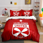 Hurlford Unitedi embleemi disainiga voodipesu tekikoti komplekt Tekikott Padjap&uuml;&uuml;rid (1* Tekikott 2* Padjap&uuml;&uuml;ri, without tekikate) 135x200cm gray