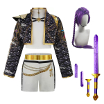 K-popi Cosplay Kost&uuml;&uuml;mid Rumi K-popi Laulja Riietus Lastele K-Popi Peoks 100 black
