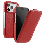 Melkco Ehtne Nahast Magnetlaadimisega Klapp&uuml;mbris iPhone 17 Pro Max 17 Air Telefonile &Auml;ri Vertikaalse Avamisega Esimene Kiht Veisenahast Kate For iPhone 17Pro Max punane