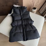 Talvine puuvillane vest n&ouml;&ouml;riga naistele keskmise pikkusega soe v&ouml;&ouml;kohta kitsendav slim fit soe vest 2XL must