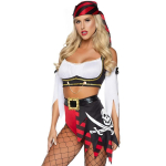 Naiste piraadi kost&uuml;&uuml;mikomplekt Halloweeni Cosplay riietus Peo Baari esinemiseks 8852 Set Includes Top beige