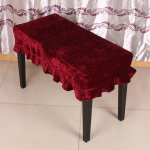 Makraamega kaunistatud klaveritaburetooli pingi kate Pleuche 75*35cm lilla punane