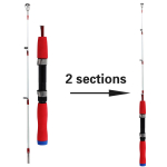 J&auml;&auml;&otilde;ngede 2 sektsiooniga, suure vastupidavusega ja kerge j&auml;&auml;p&uuml;&uuml;gi ridv v&auml;litingimustes ice fishing rod punane