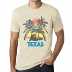 Meeste Vintage T-s&auml;rk Graafilise T-s&auml;rgiga Suvine Kolmnurk Texas Looduslik XS beež
