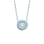 Les Tr&eacute;sors De Lily [L1164] - Collier Argent 'Love' blanc argent&eacute; (rhodi&eacute;) - 10 mm h&otilde;be