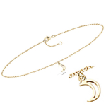 Les Tr&eacute;sors De Lily [Q8235] - kullatud jalav&otilde;ru  Luna  kuld - 25 cm 7x5 mm kuld