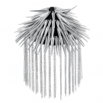 1paar metallist tutt-epaulet gooti punk-pikk neetidega naastraadiga &otilde;lalaud Mark prossid kuld