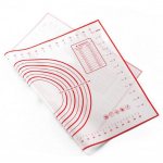 K&ouml;&ouml;k Mittekleepuvad silikoonist k&uuml;psetusmatid Vooderdus Koogi rullimine L&otilde;ikamine Pizza tainas Fondant Matt 26*29cm punane